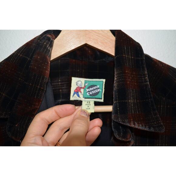 Vintage Velvet Plaid Oversized Button Down - Picture 3 of 5